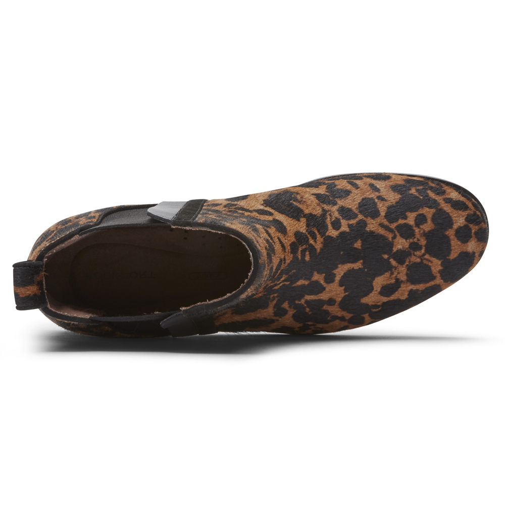 Rockport Boots For Womens Leopard - Larkyn Chelsea - LH6925874